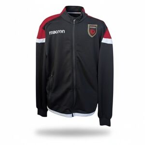 MACRON Red/ Black Phoenix Rising Soccer Club Zip Up Knit Jacket Sz XL